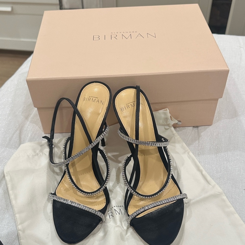Alexandre Birman Sally Zircone Crystal-Strap Slingback Sandals